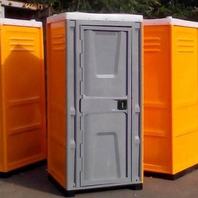 Mobiel toilet oranje