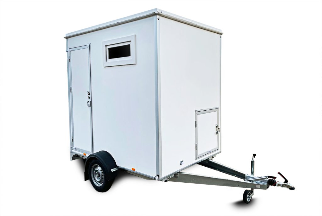 Toilet en douche unit op de wagen