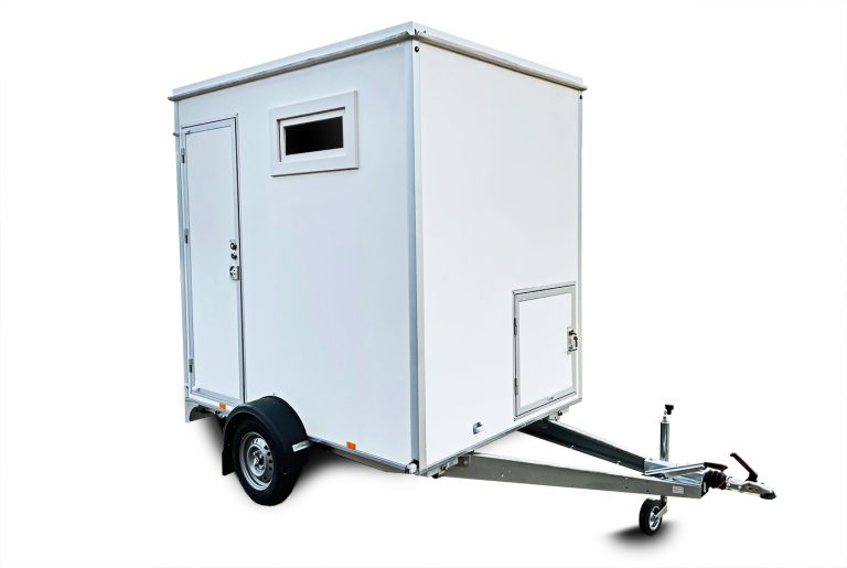 Toilet en douche unit op de wagen
