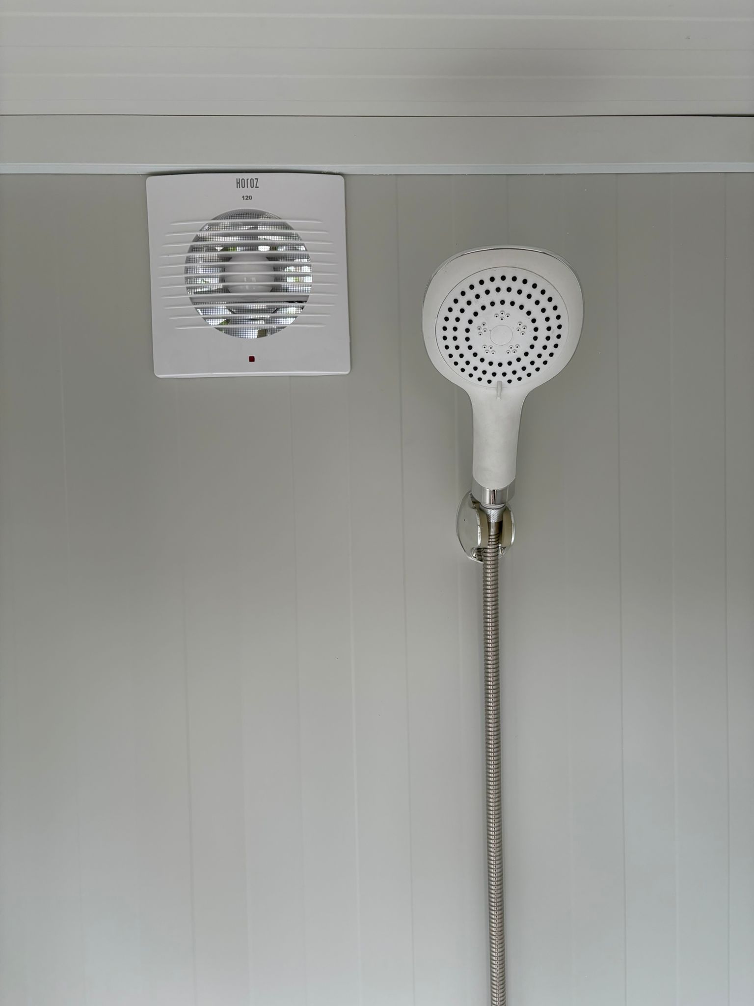 Douchekop douche unit binnenkant camping douche