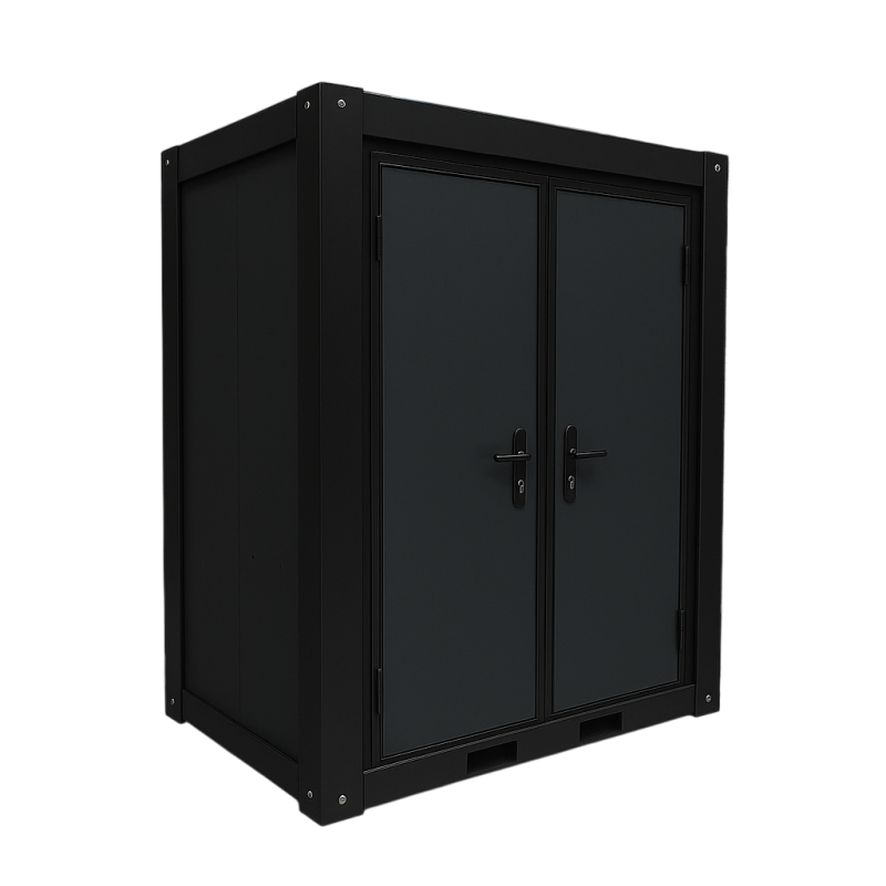Dubbele toilet unit witte achtergrond