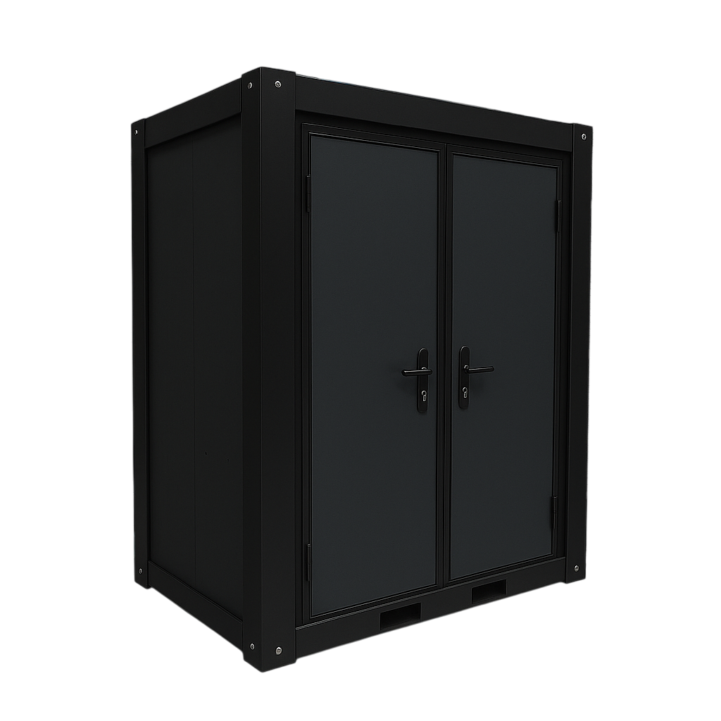 Dubbele toilet unit witte achtergrond Dubbele toilet unit kopen voor camping