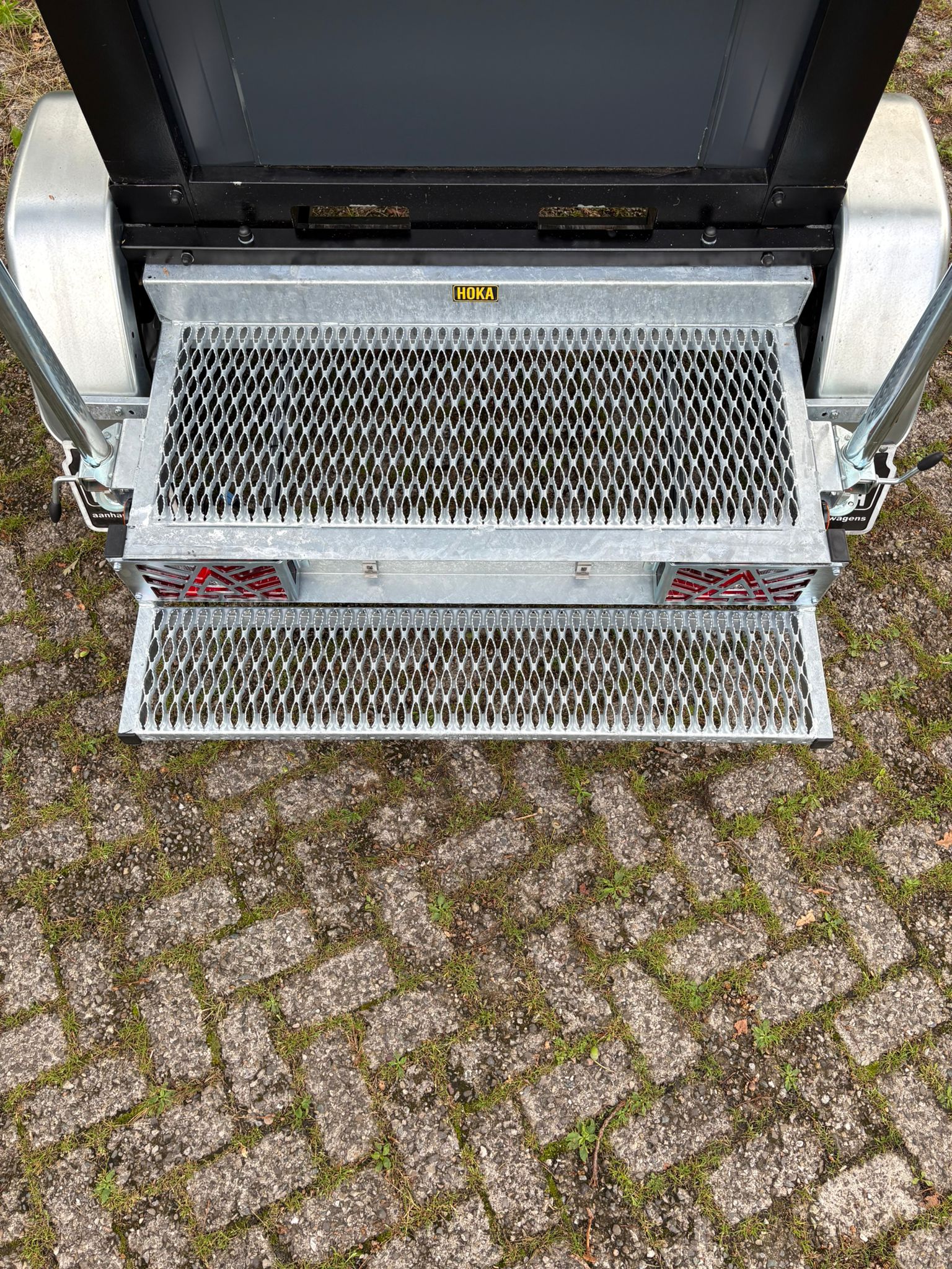 Trap van de single toiletwagen Trap van een dixi aanhanger