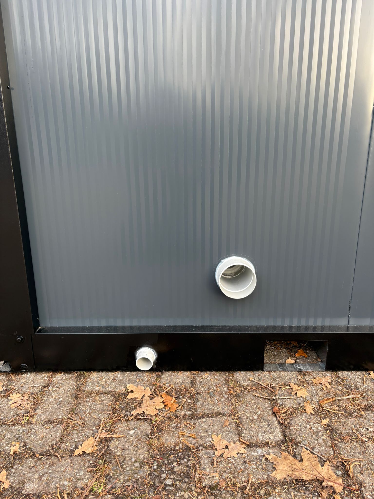 Afvoeren dubbel toilet unit Afvoer Dubbel toilet unit